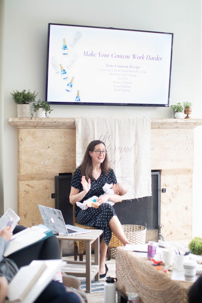 Lindsey Larue giving a presentation