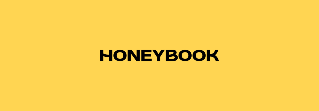 HoneyBook Logo on yellow background